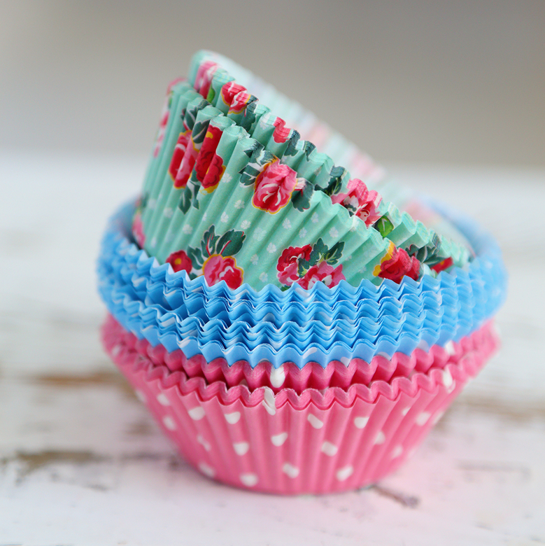 Формочки для кексов бумажные в розочки 75шт.