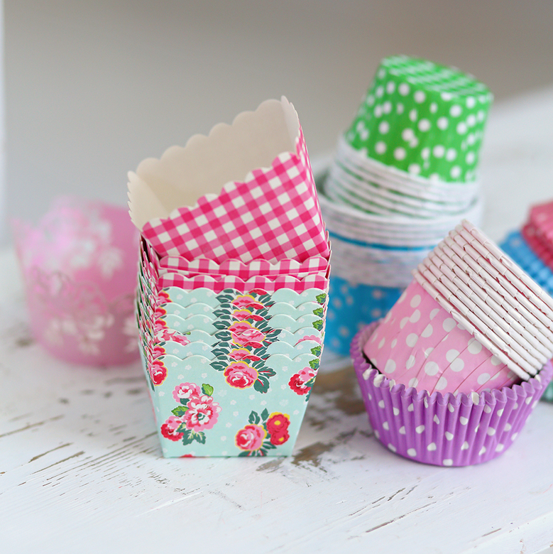 Формочки для кексов бумажные усиленные голубые 10шт.