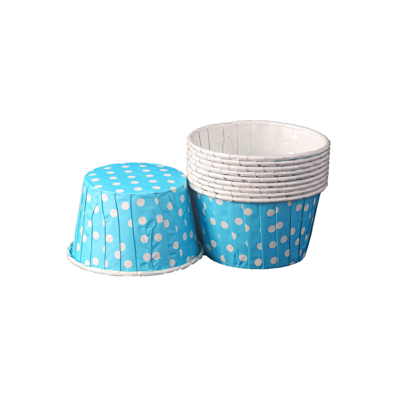 Формочки для кексов бумажные усиленные голубые 10шт.