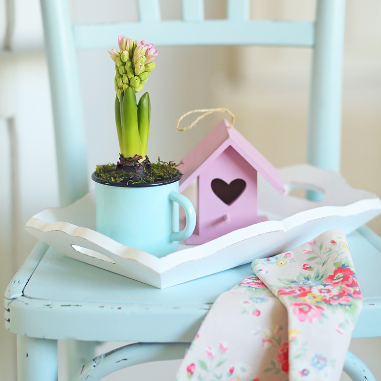 Поднос деревянный фигурный белый DreamWood