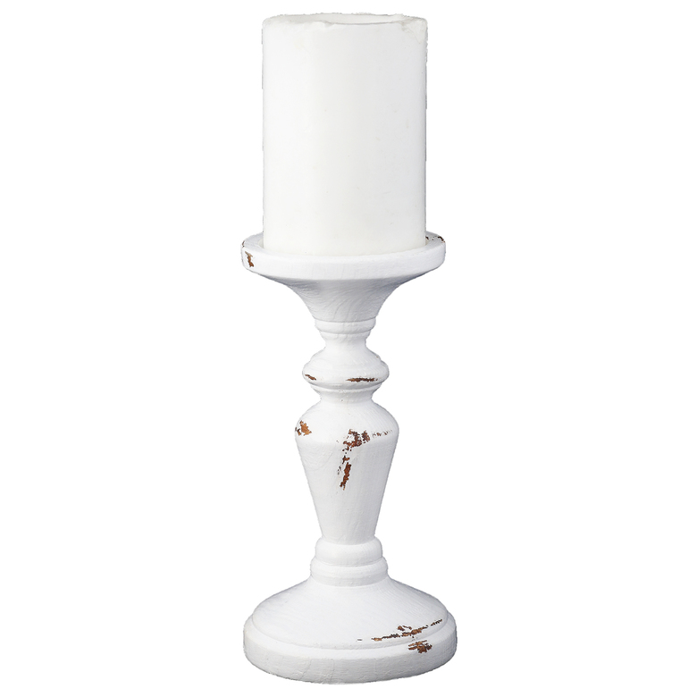 Подсвечник точёный белый для свечи 6,5см DreamWood