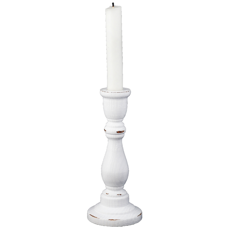 Подсвечник точёный белый для свечи 1,8-2см DreamWood