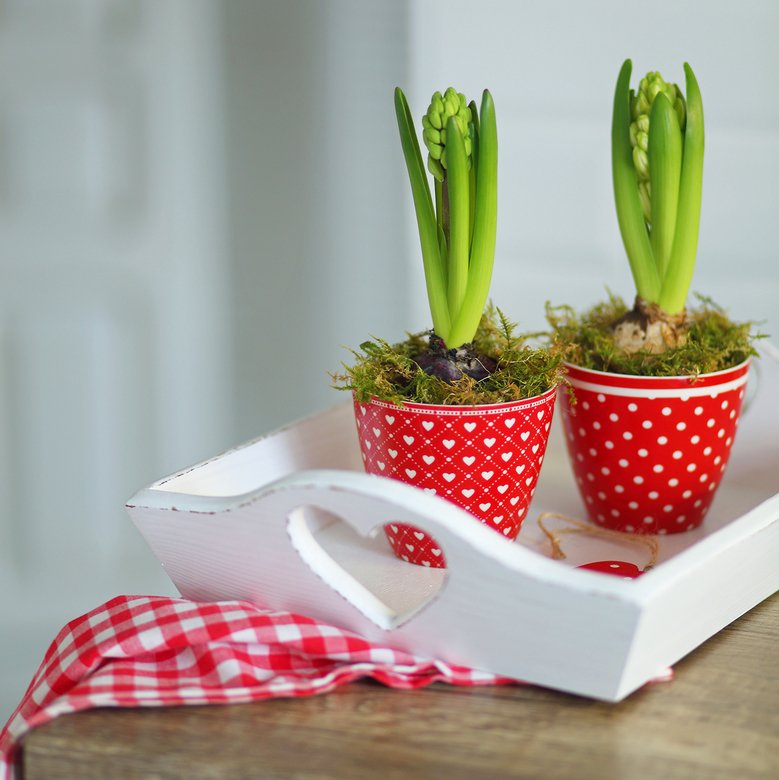 Піднос дерев'яний із сердечком білий маленький 33см DreamWood