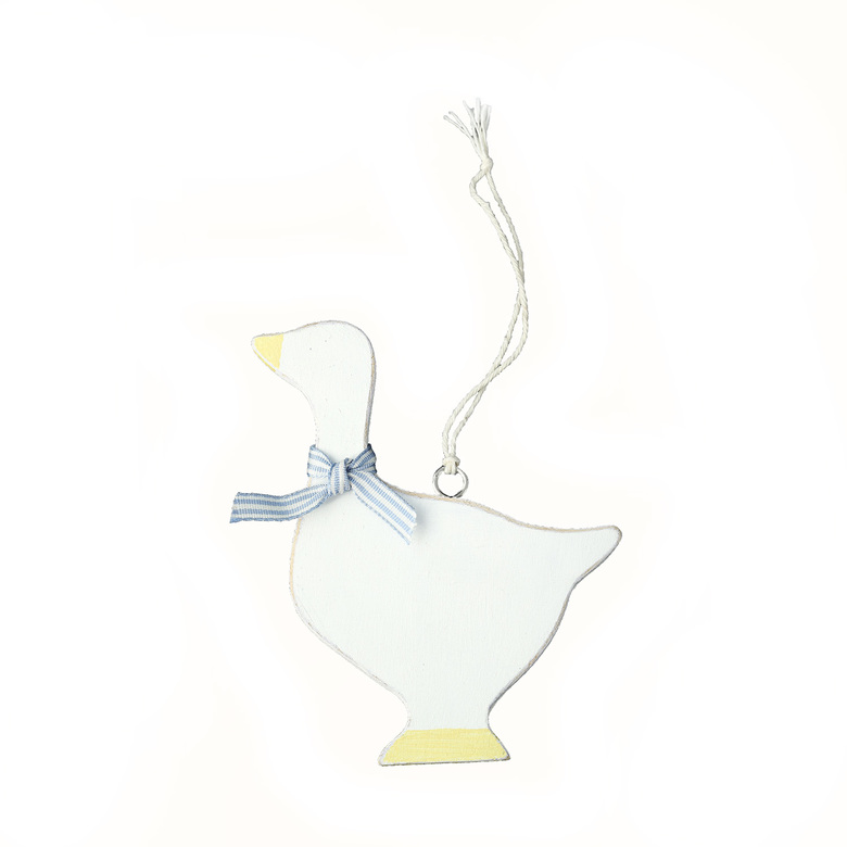 Підвіска дерев'яна "Гусеня" з голубим шарфиком 9см DreamWood