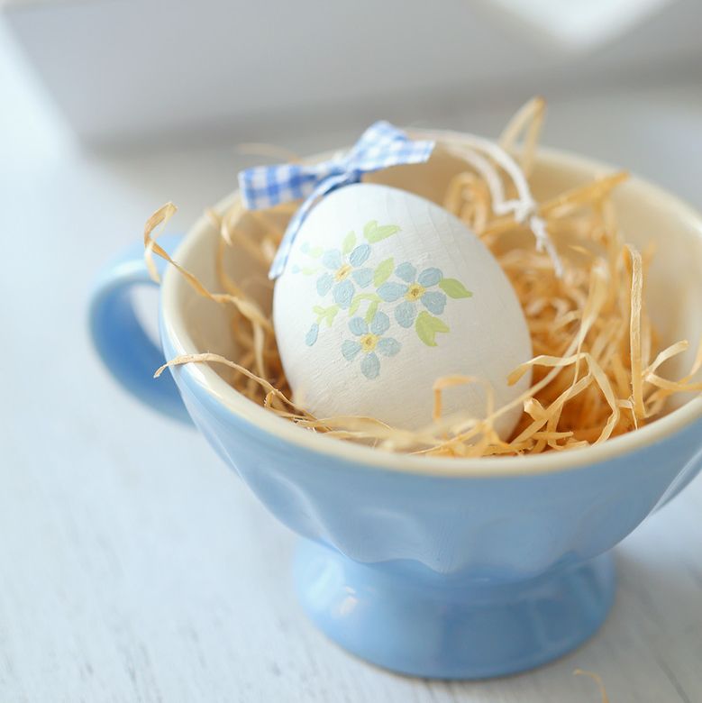 Підвіска дерев'яна "Яйце пасхальне" з незабудками 6см DreamWood