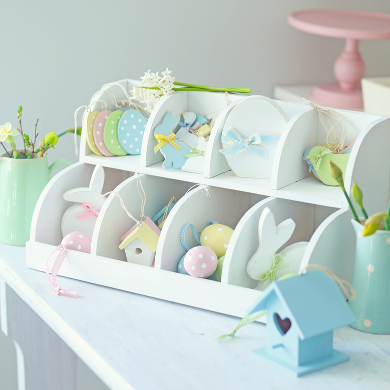 Підвіска дерев'яна "Яйце пасхальне" зелене в горох 7см DreamWood