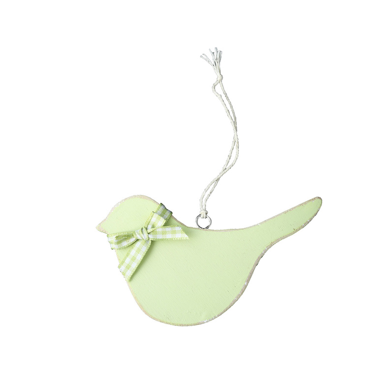 Підвіска дерев'яна "Пташка" зелена 10см DreamWood