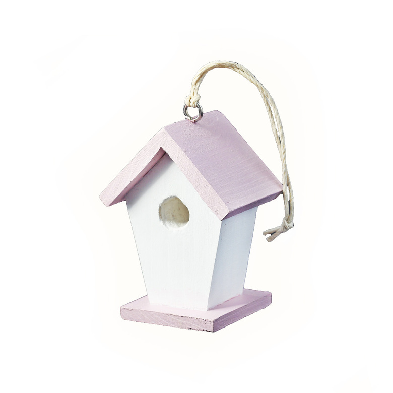 Підвіска дерев'яна "Шпаківня" рожева 7см DreamWood