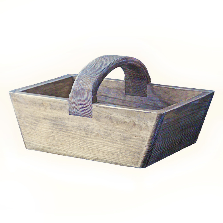 Корзинка дерев'яна коричнева зістарена 24см DreamWood