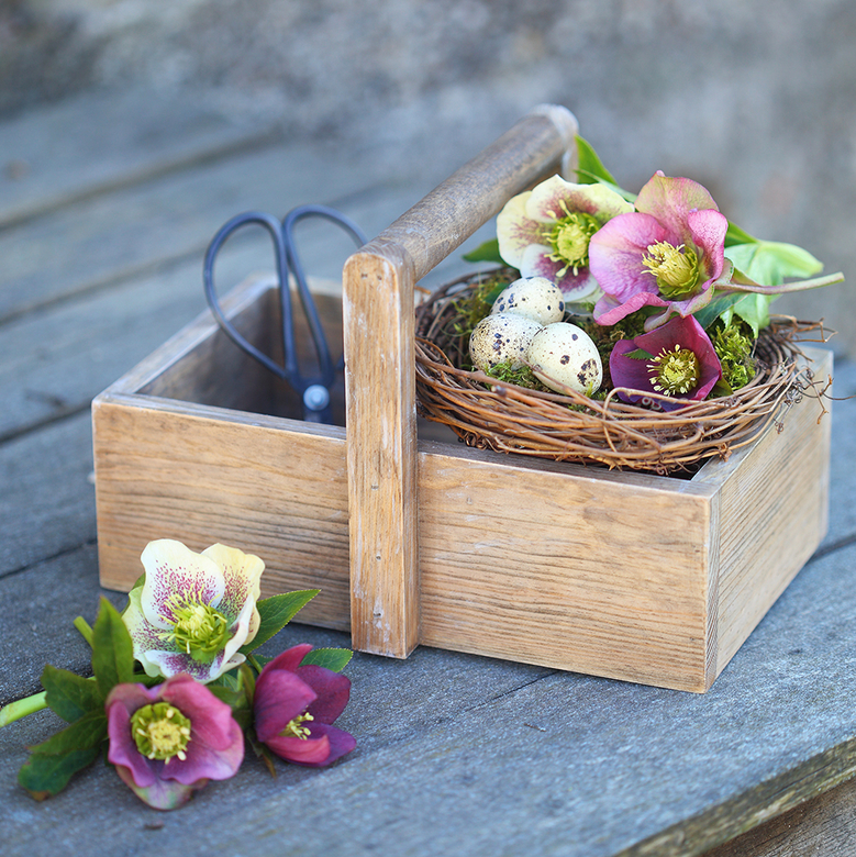 Корзинка дерев'яна зістарена 25см DreamWood