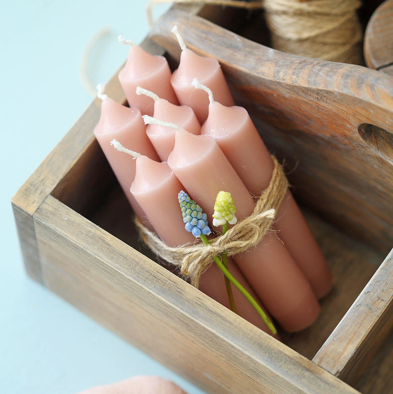 Свічка коротка 11см Dusty Pink Ib Laursen