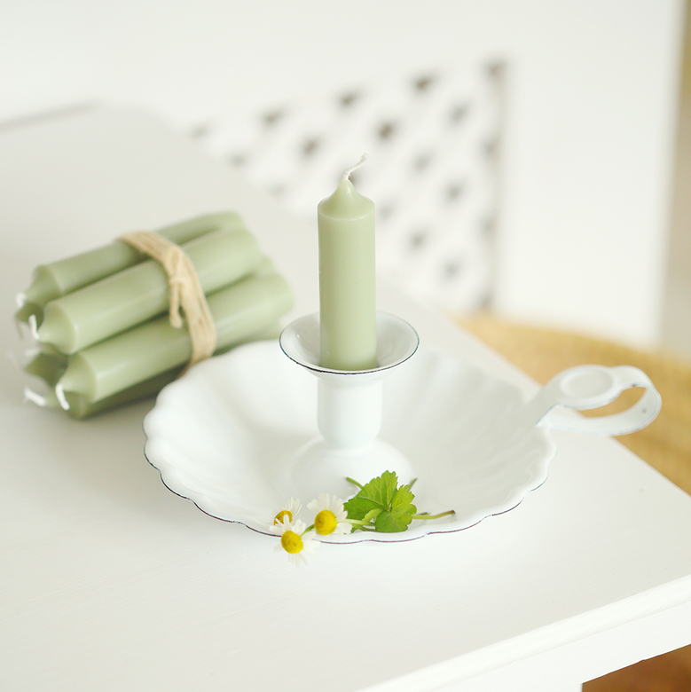 Свічка коротка 11см Dusty Green Ib Laursen