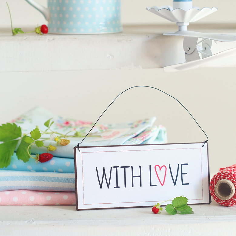 Табличка металева WITH LOVE Ib Laursen