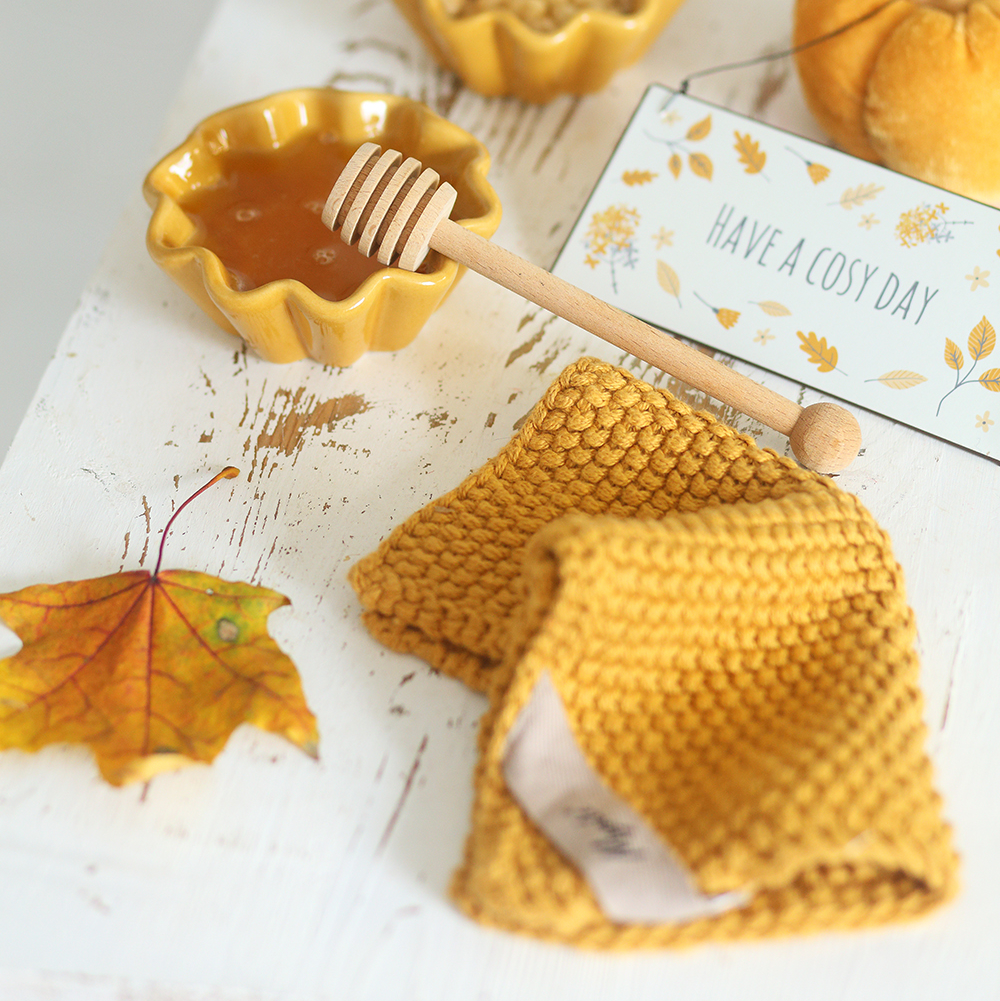 Прихватка в'язана бавовняна Mustard 21см Ib Laursen