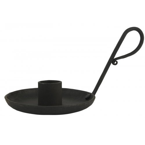 Підсвічник металевий чорний із ручкою Ib Laursen