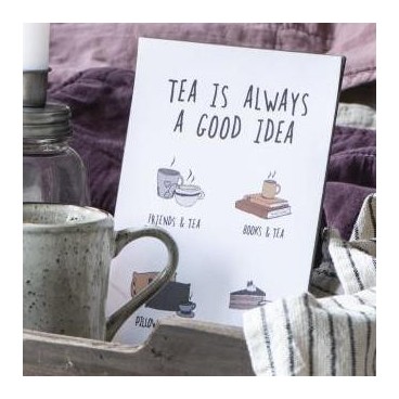 Табличка металева TEA IS ALWAYS A GOOD IDEA 14х20см Ib Laursen