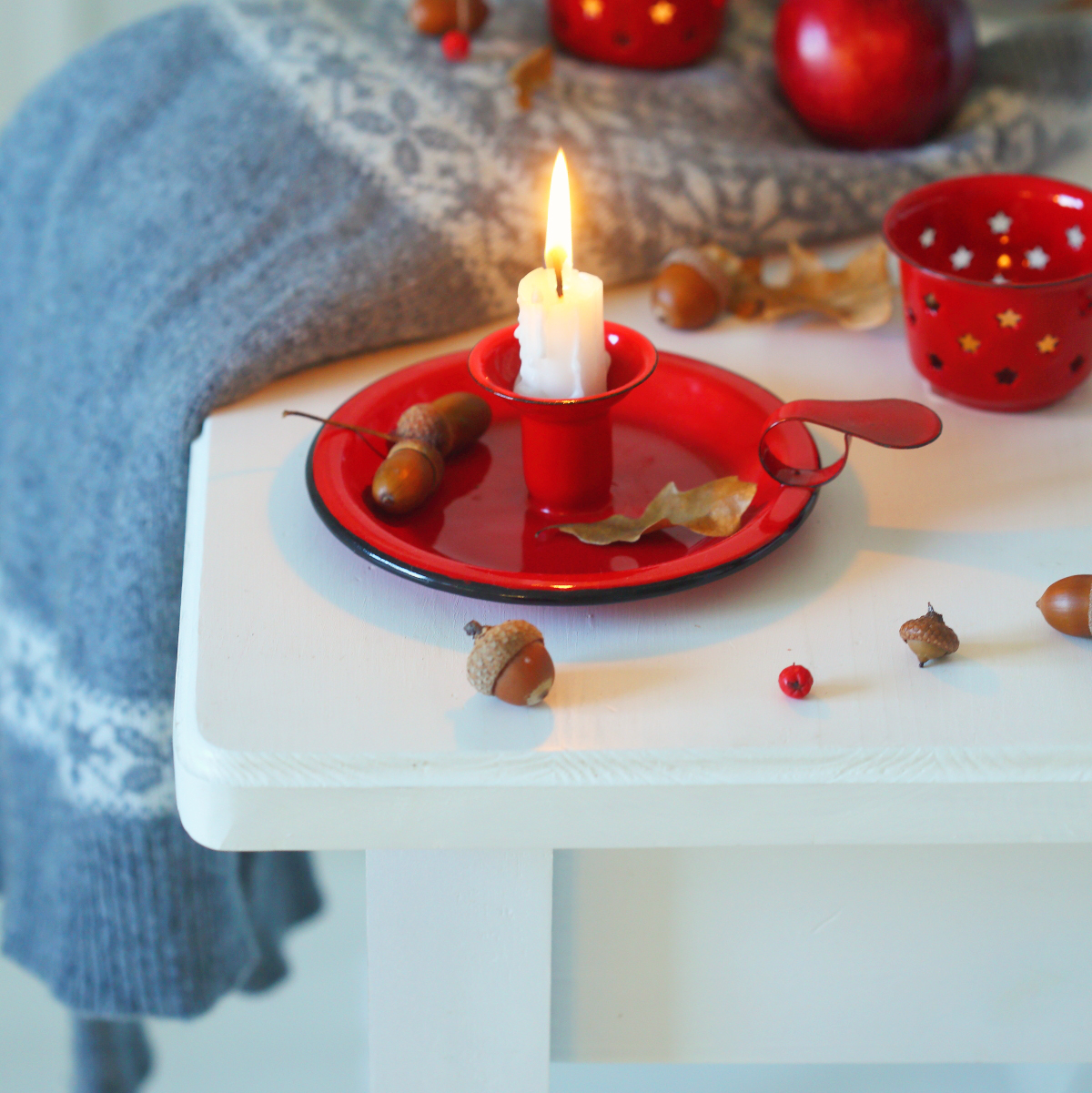 Підсвічник емальований червоний Ib Laursen