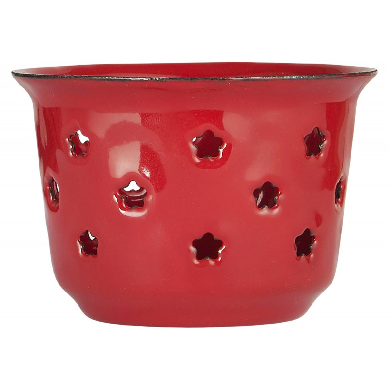 Підсвічник емальований у зірочки червоний Ib Laursen