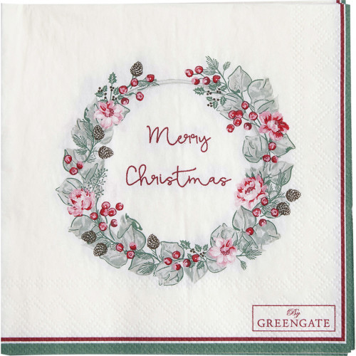 Серветки паперові 20шт 25х25см Christmas White GreenGate