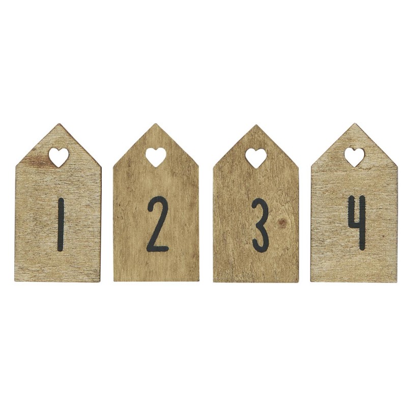 Номери для свічок дерев'яні 4шт Ib Laursen