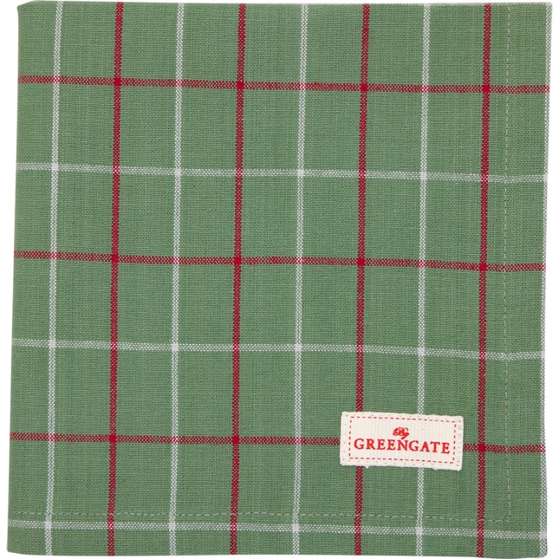 Серветка бавовняна 40х40см Lyla Check Green GreenGate