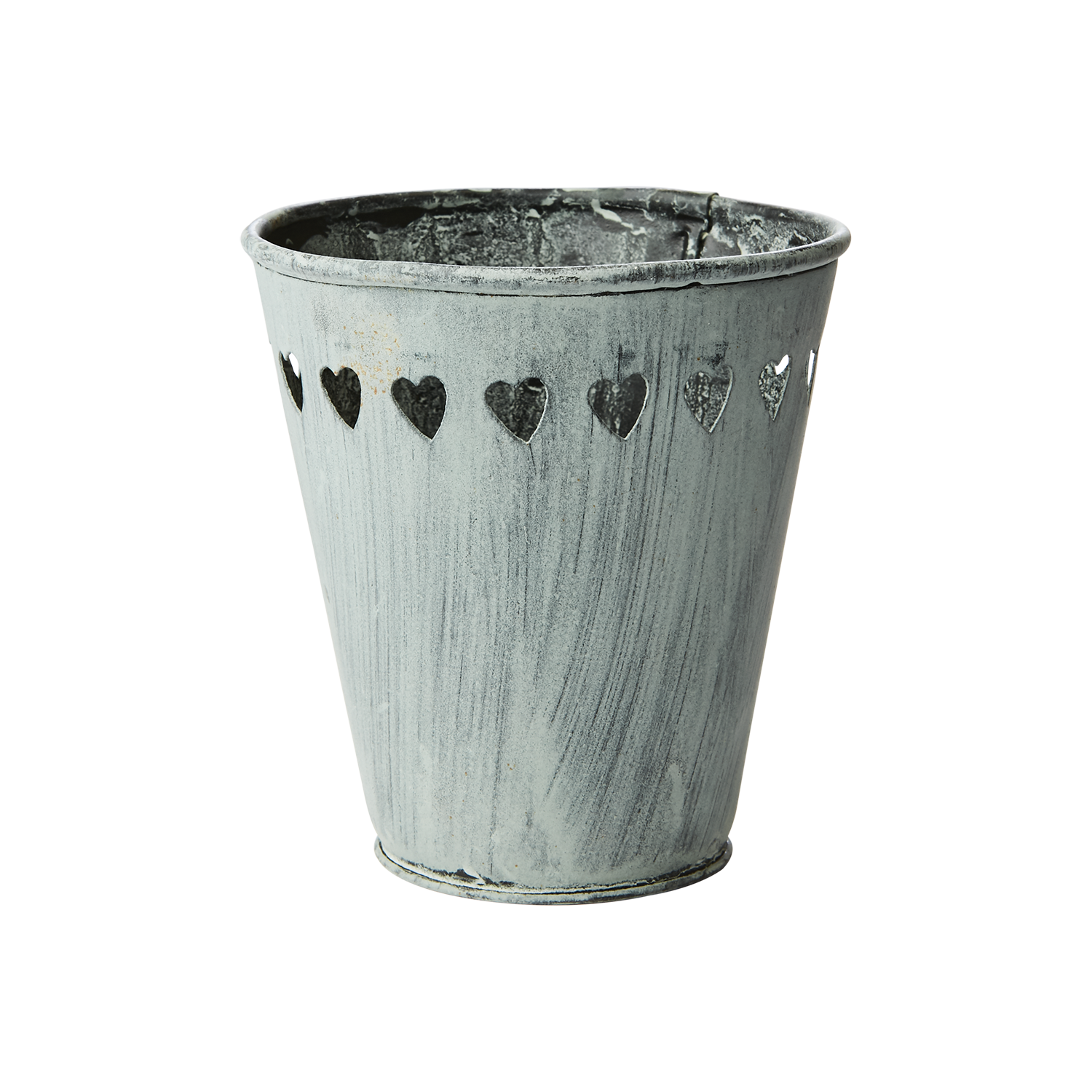 Горщик металевий із сердечками 11см Madleys