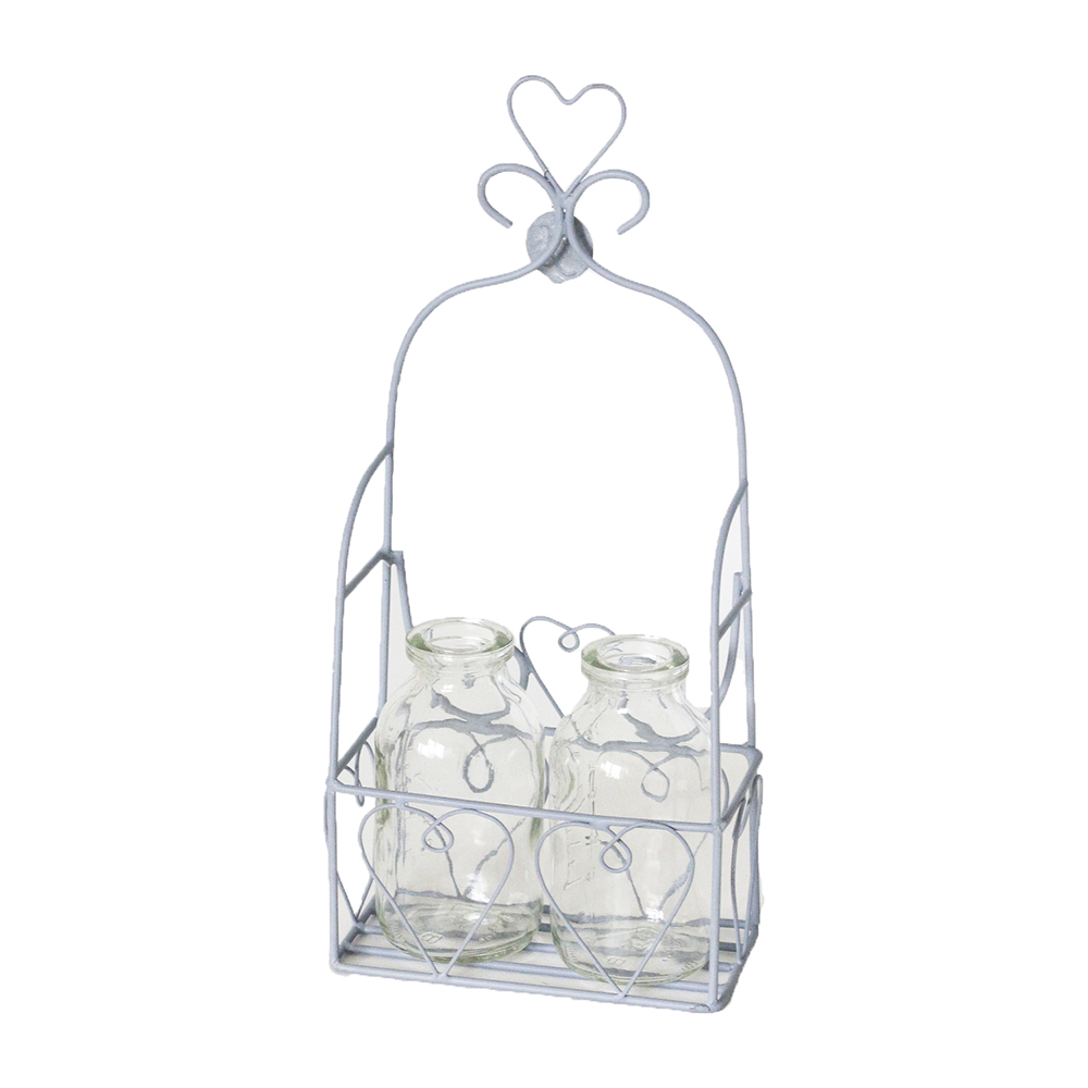 Пляшечки великі 2шт у корзинці 20см VL Home