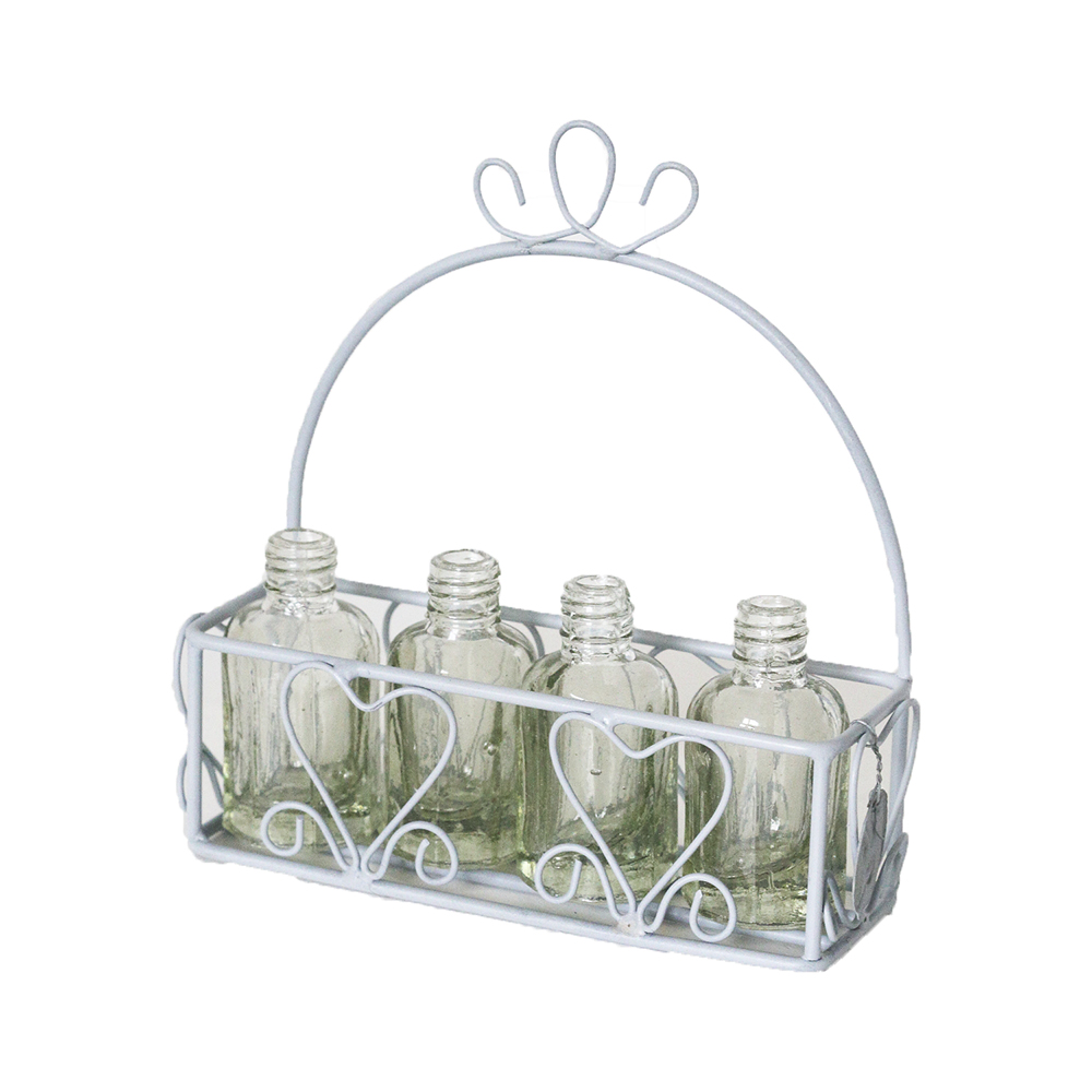 Пляшечки маленькі 4шт у кошику 11см VL Home