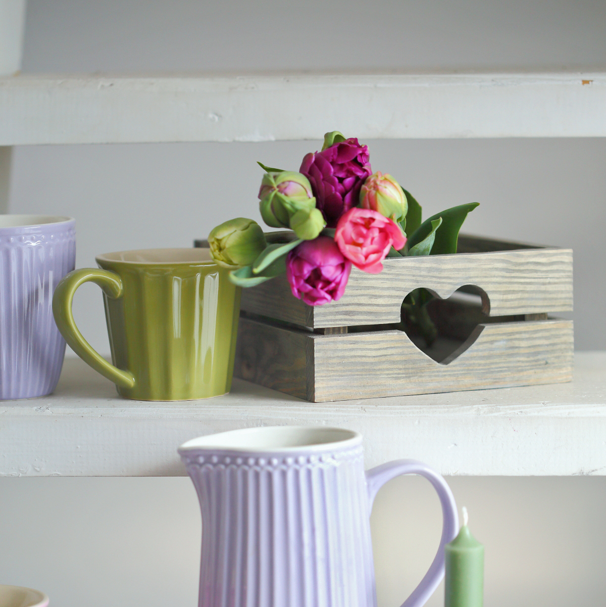 Ящичок дерев'яний з сердечком зістарений 19см DreamWood