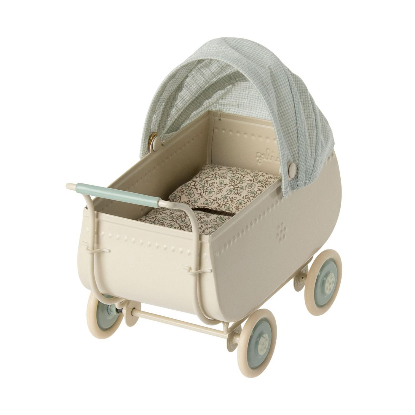 Каляска металева ретро 15см голуба Maileg