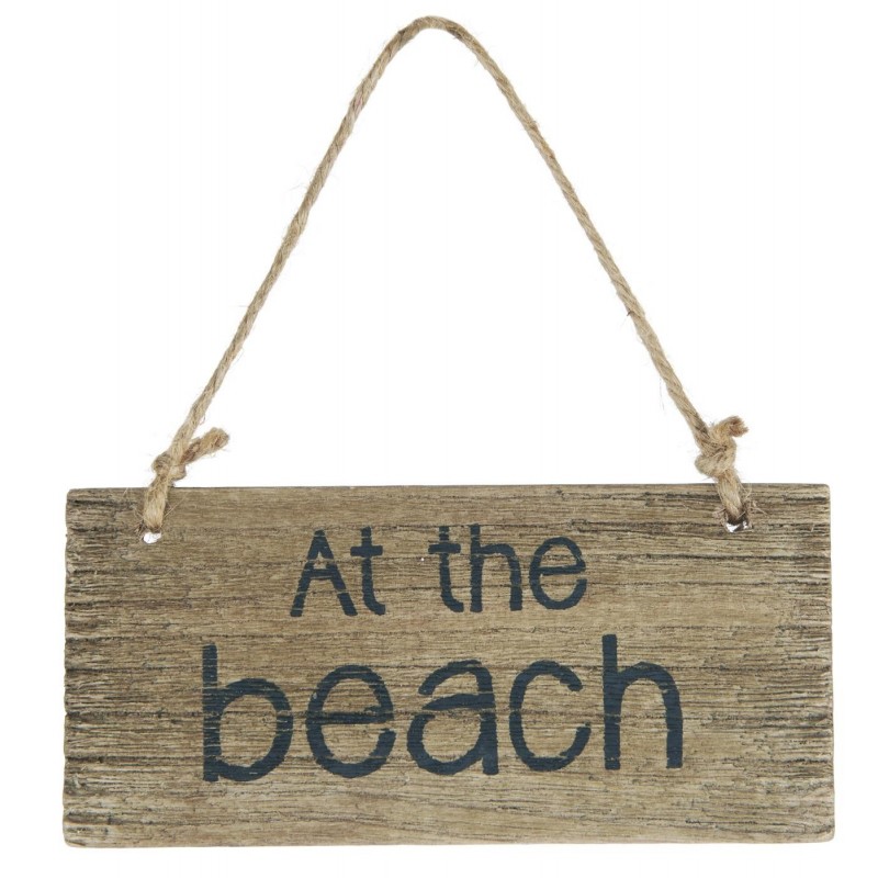 Табличка дерев'яна 15см AT THE BEACH Ib Laursen