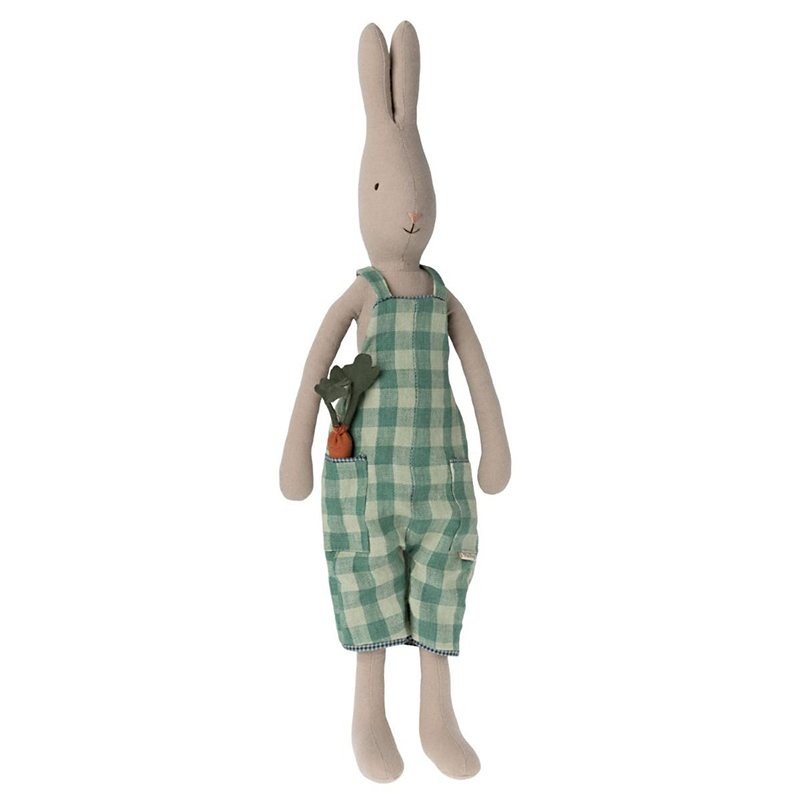 Зайчик 49см хлопчик у комбінезоні з морквою розмір 3 Maileg