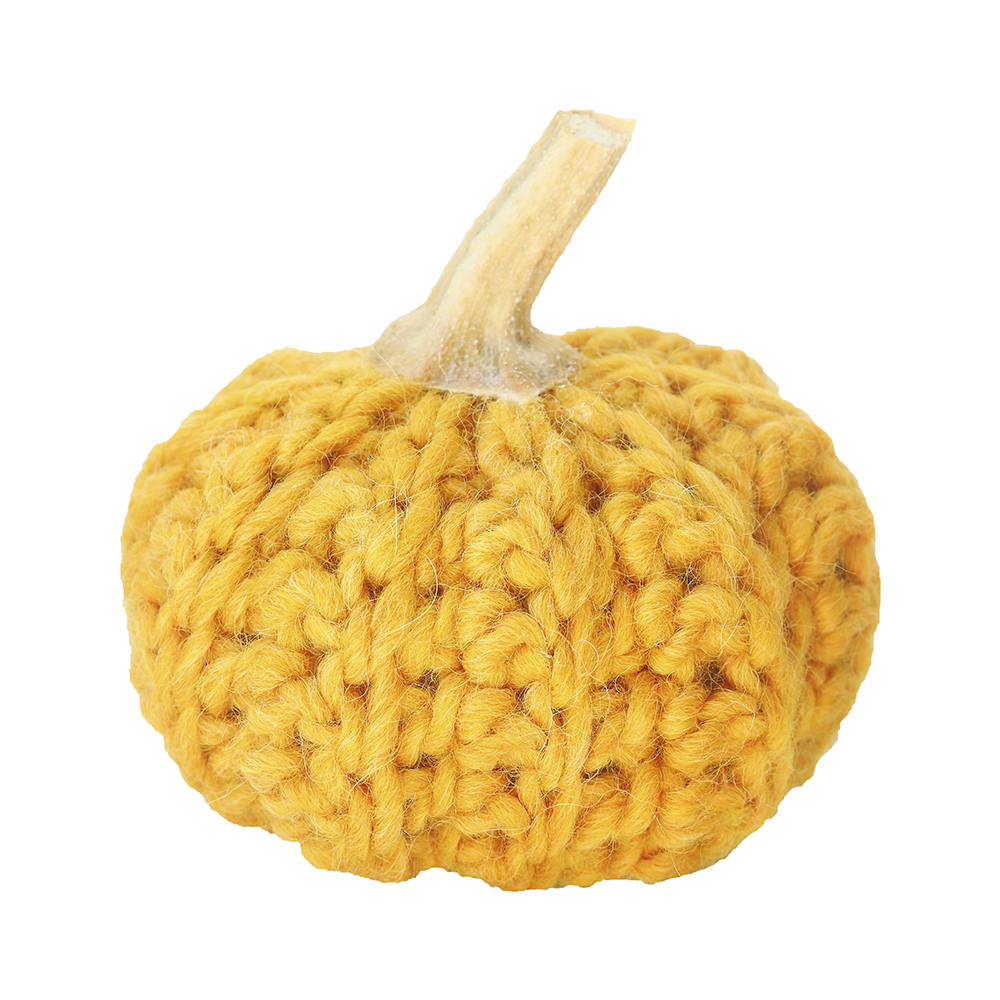 Гарбузик декоративний в'язаний 10см оранжевий