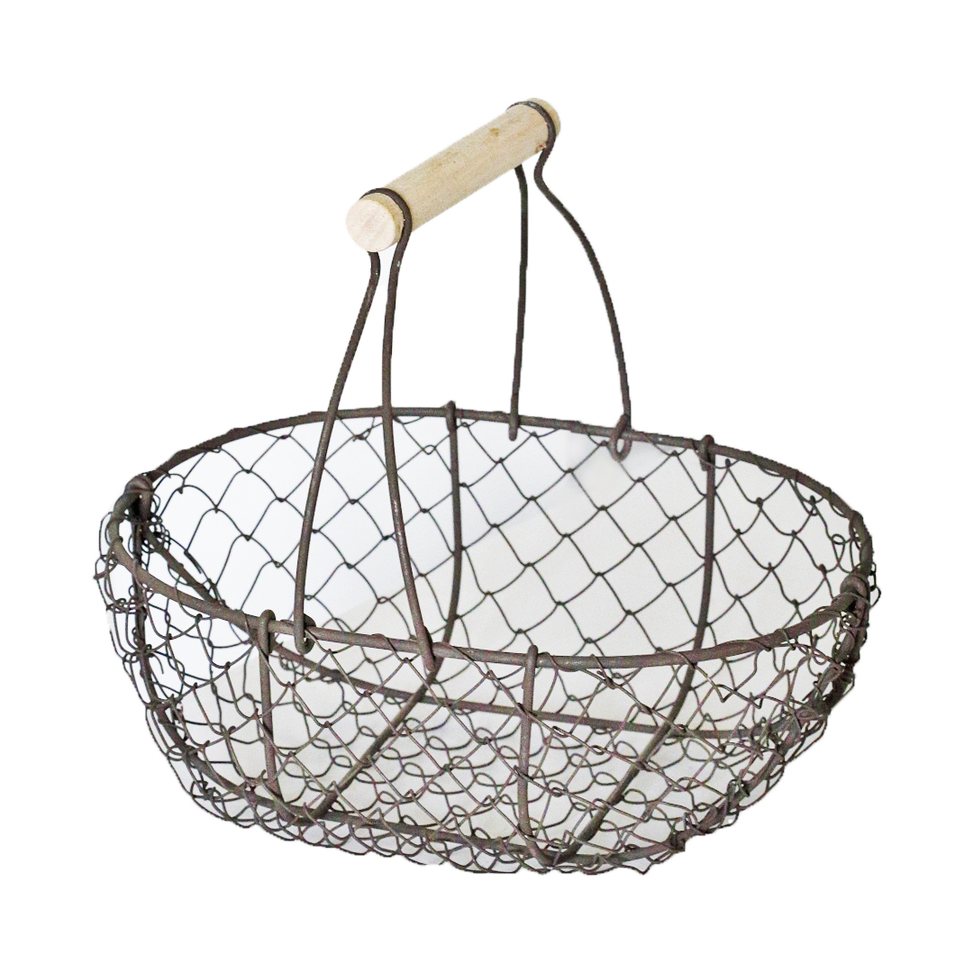 Корзинка металева овальна зістарена 24см Canea