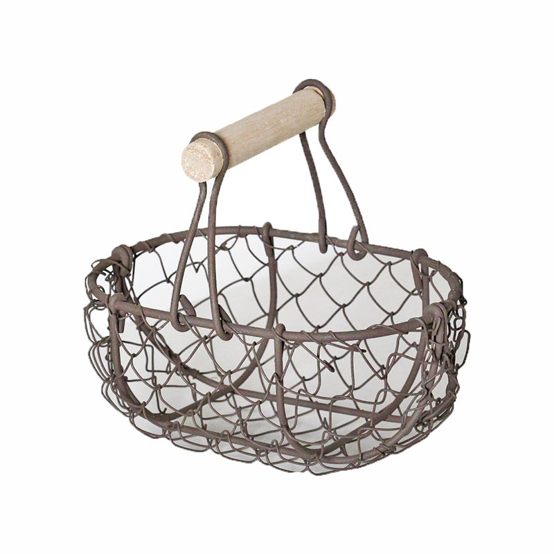 Корзинка металева овальна зістарена 16см Canea