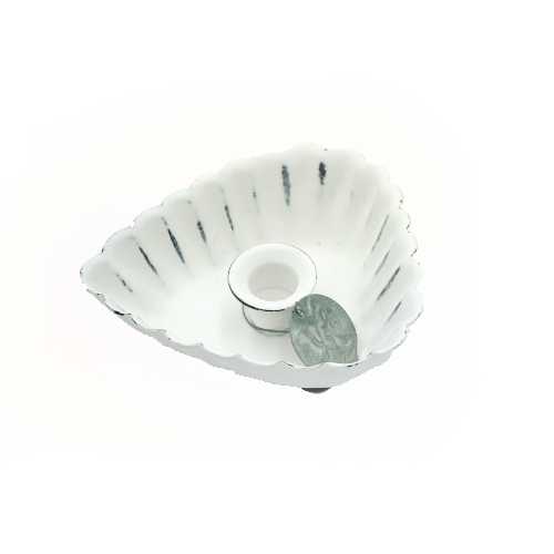 Підсвічник "Серце" білий для тонкої свічки 1см VL Home