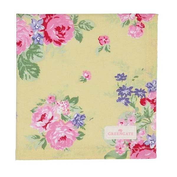 Серветка з мереживом 40х40см Rose Pale Yellow GreenGate