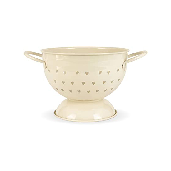 Друшляк металевий молочний з сердечками 29см Isabelle Rose