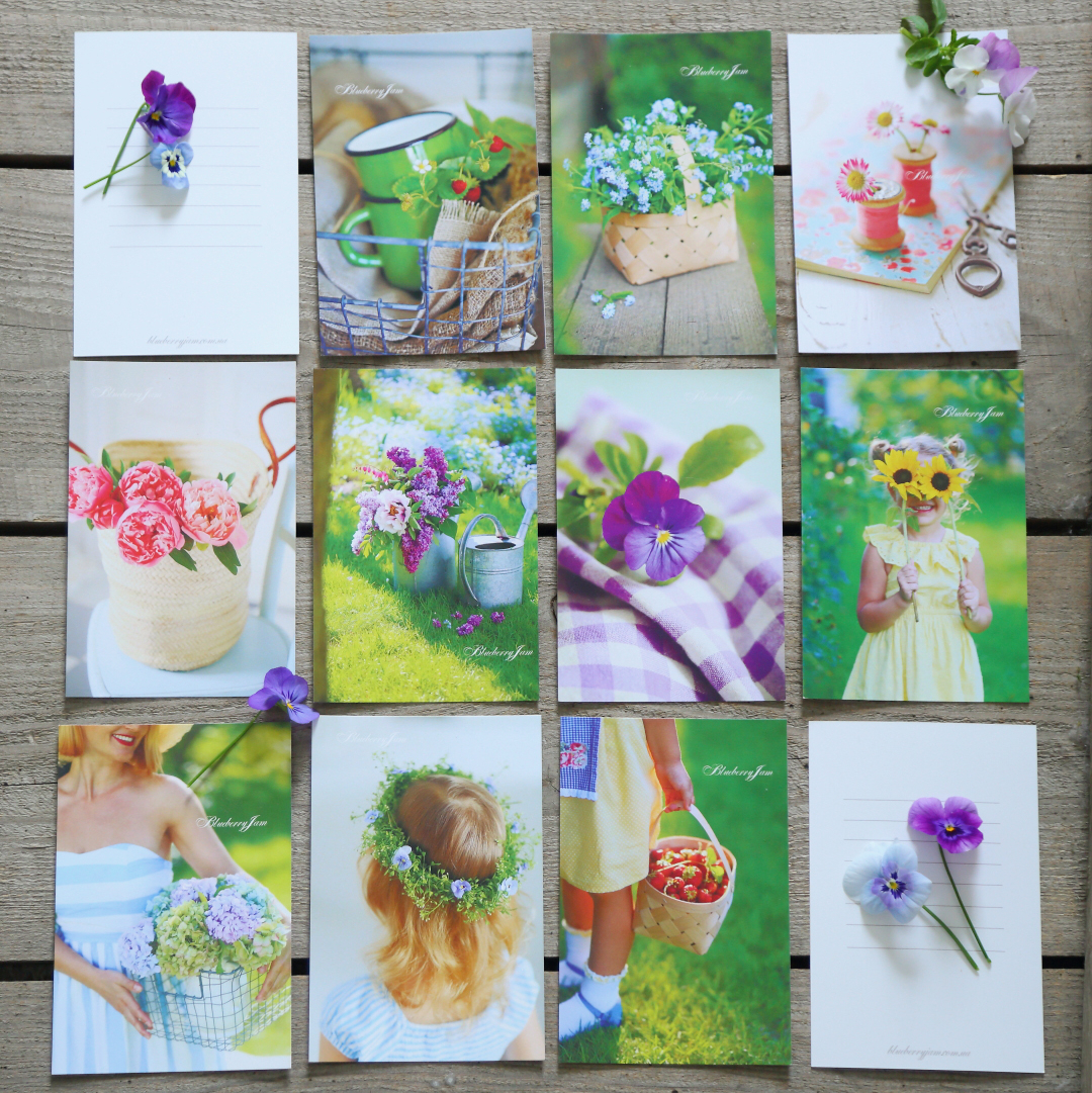 Набір листівок вітальних 10шт 10х15 "Весна та літо"