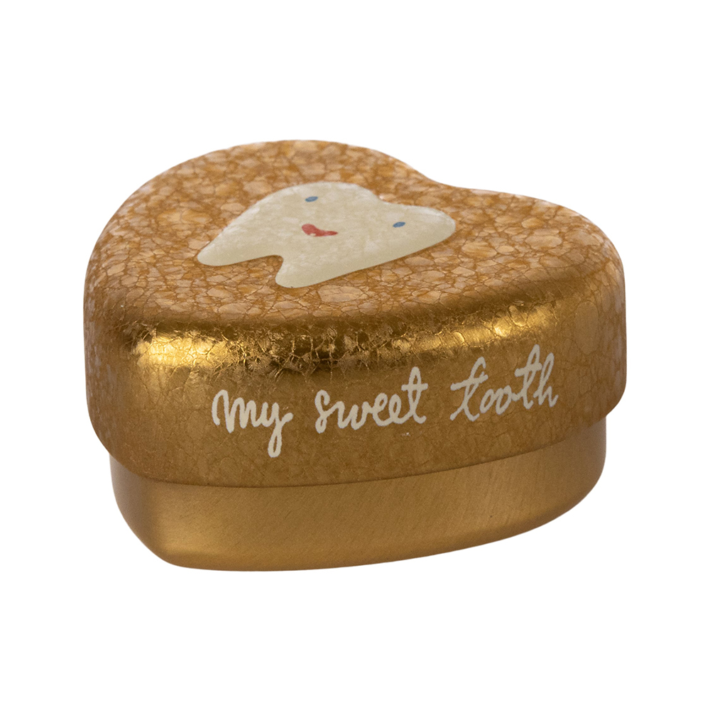 Шкатулка для першорго зубчика 5см золота Maileg