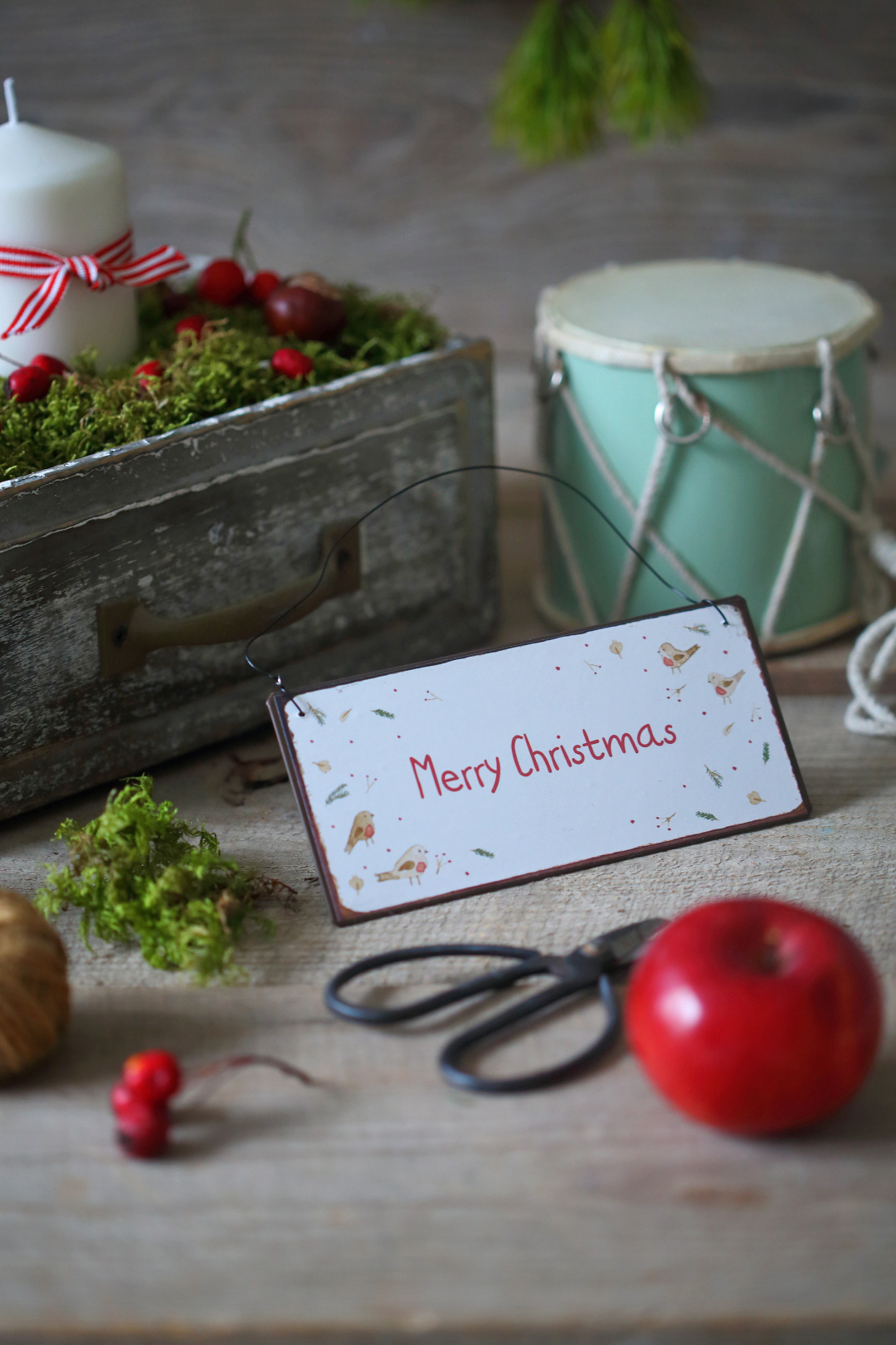 Табличка металева MERRY CHRISTMAS 7х15см Ib Laursen