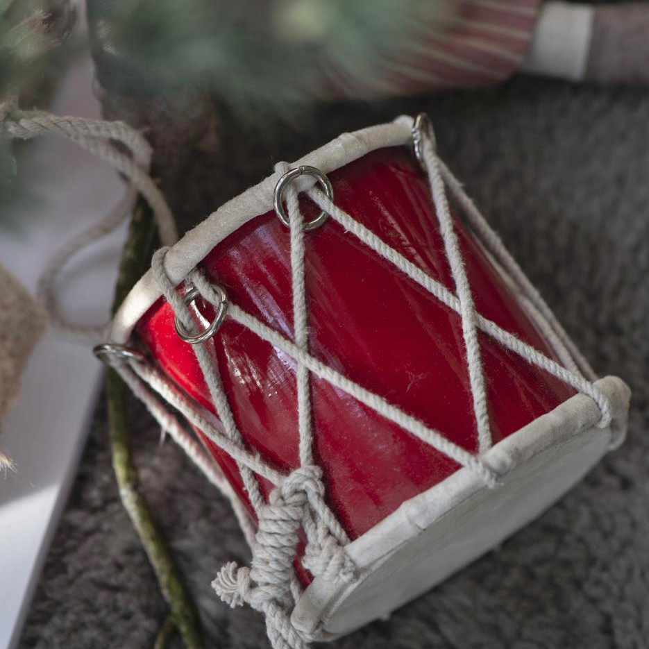 Барабан декоративний червоний 12,5см Ib Laursen