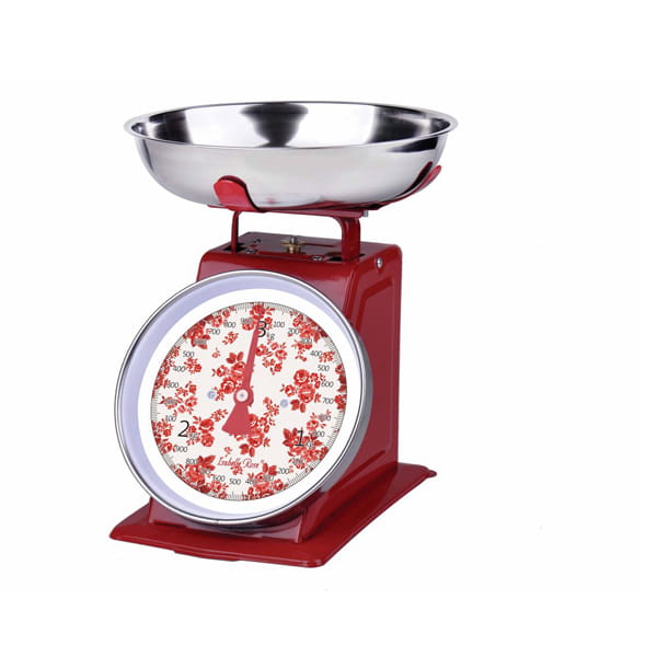 Ваги кухонні 3кг червоні ретро Isabelle Rose