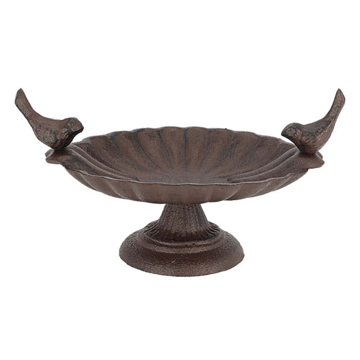 Поїлка для птахів металева 14см з 2-ма пташками Canea