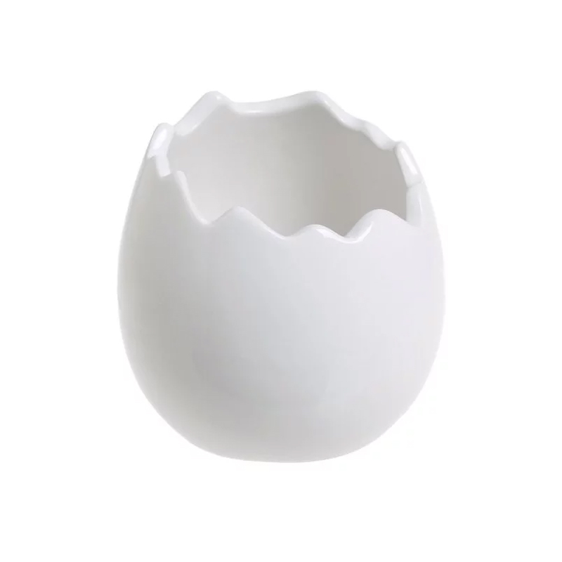 Горщик "Бите яйце" білий 11см Canea