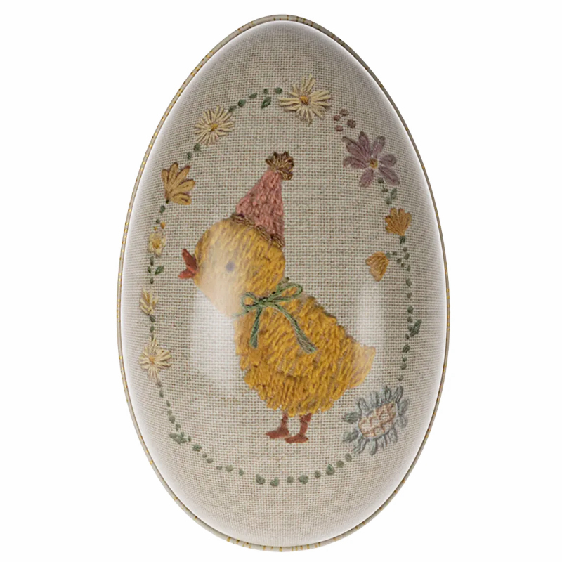 Шкатулка-яйце металева "Курча" 12см Maileg