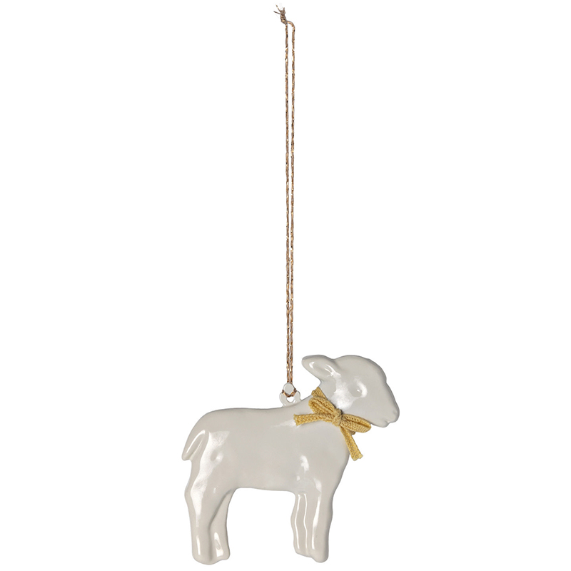 Підвіска металева "Ягнятко" жовта 7см Maileg