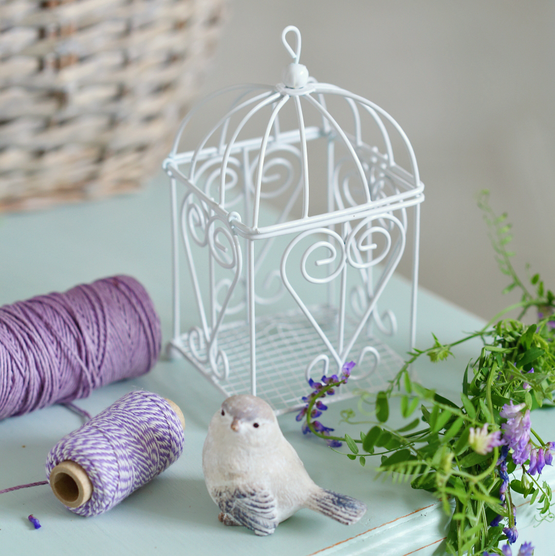 Клітка декоративна 15см біла Canea