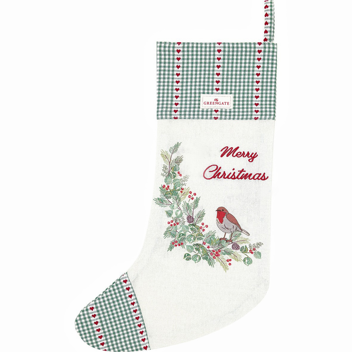 Чобіток для подарунків 60см Leonora Merry Christmas GreenGate
