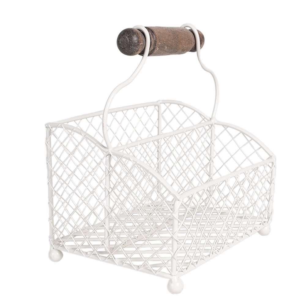 Органайзер металевий білий 24см Canea